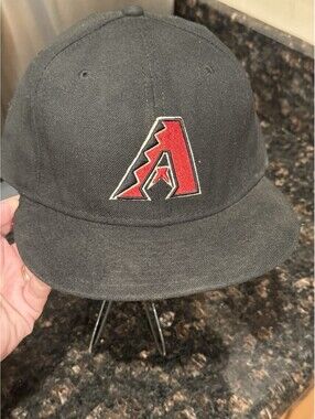 Arizona Diamondbacks New Era Hat Cap 59Fifty Fitted 7 1/2Black Red On Field